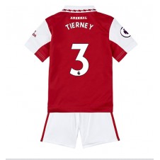Arsenal Kieran Tierney #3 Hjemmedraktsett Barn 2022-23 Kortermet (+ korte bukser)